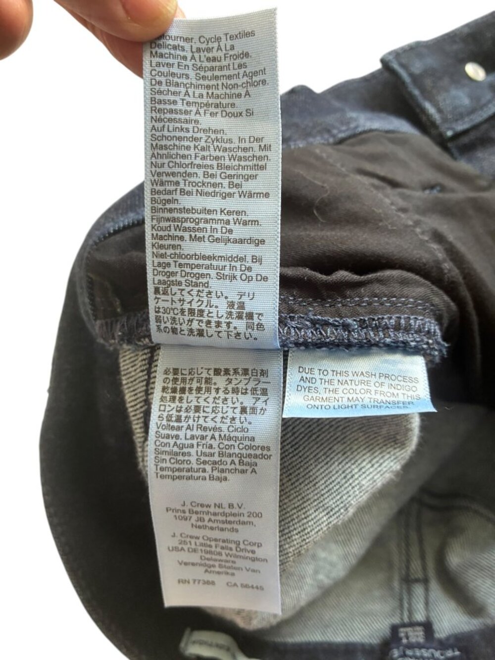 J.Crew High-Rise Trouser Jeans Premium Edition 30T Pintuck Dark Blue Work VGUC - Picture 7 of 15